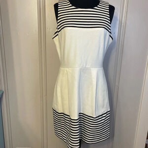 Madewell Versa Striped Sheath Midi Dress‎ Size Medium